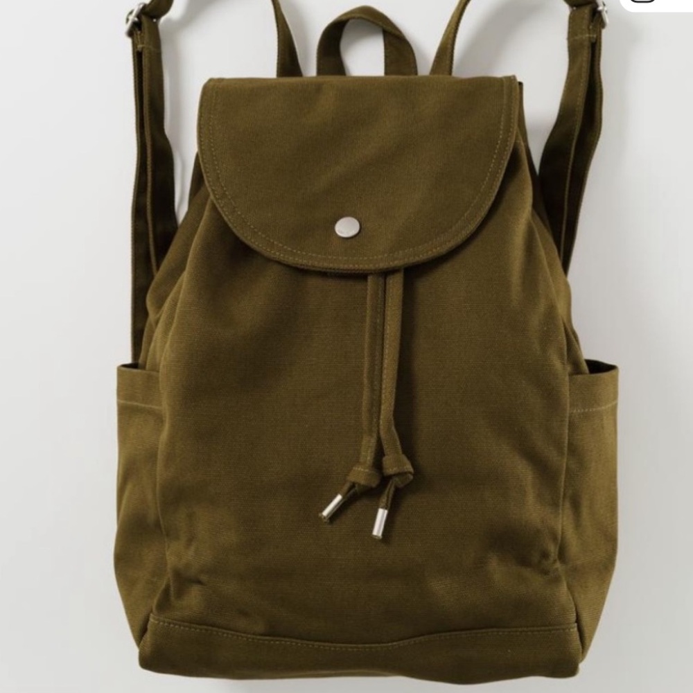 BAGGU drawstring canvas backpack